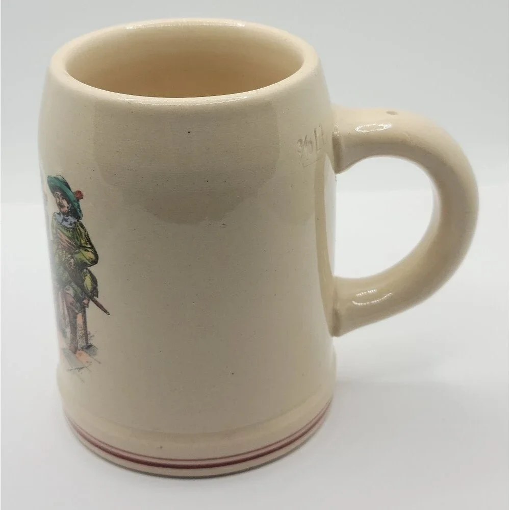 Vtg German Stoneware Beer Stein Pub Drinking Men